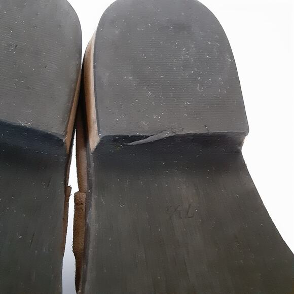 Naughty Monkey Straight Up Leather Ankle Booties Suede Womens 7 Dark Brown - Picture 8 of 11